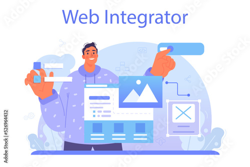 Web integration. Website layout converting and integrating