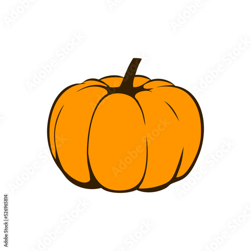 Símbolo otoñal. Calabaza aislada para su uso en Halloween o Thanksgiving