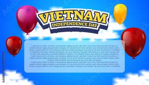 vietnam independence day. 2 september. vietnam flag independence background poster