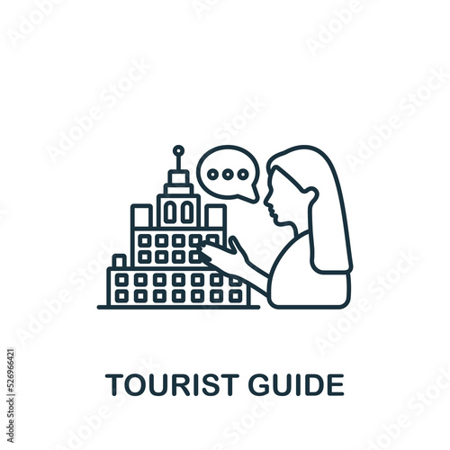 Tourist Guide icon. Line simple Travel icon for templates, web design and infographics