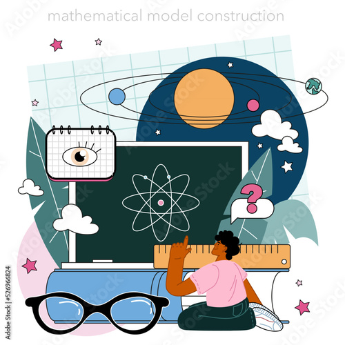 Astrophysicist concept. Astronomy scientist studying the universe