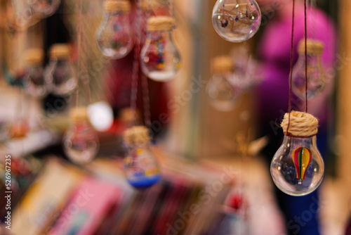 Incandescent lamp transformed into an ornament