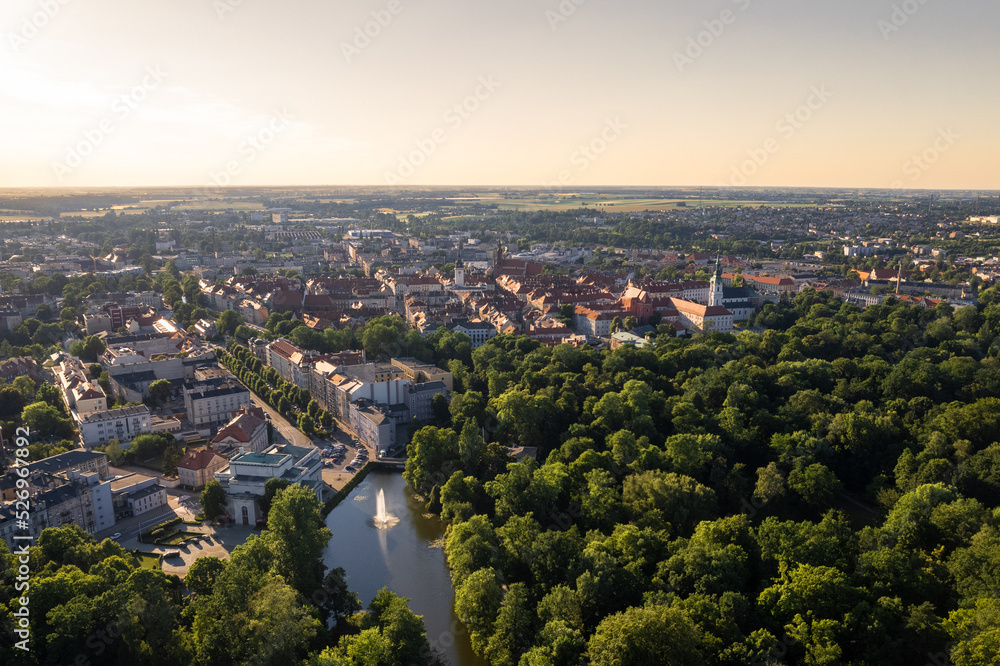 Kalisz city center from above