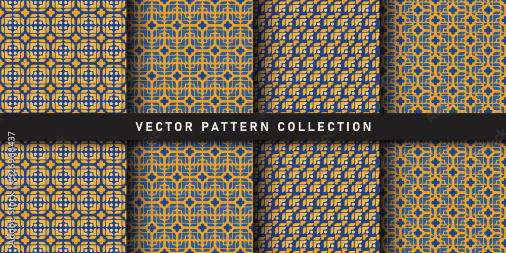 Seamless geometric pattern set Seamless geometric pattern set