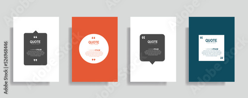 Vector of quotes frame blank templates for bubbles and comments