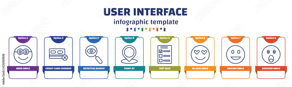 infographic template with icons and 8 options or steps. infographic for ...