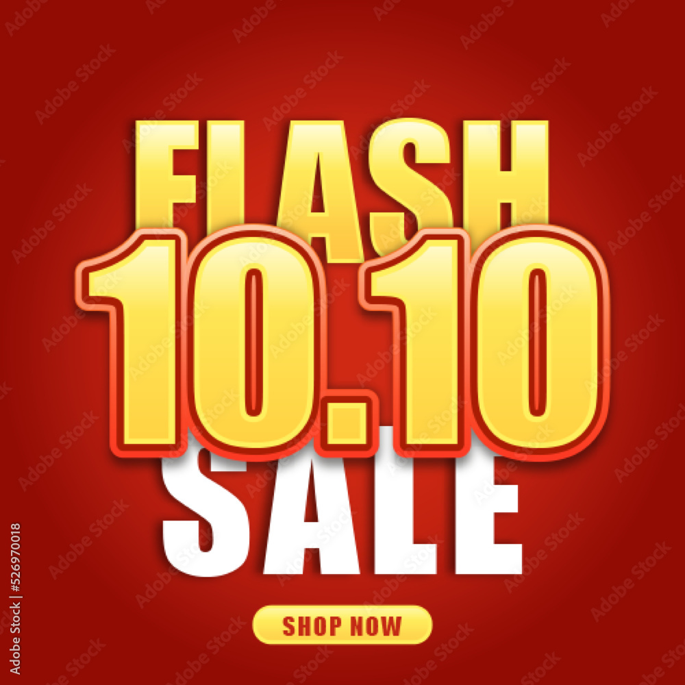 1010 shopping day festival flyer and banner text effect 1010 shopping day festival flyer and banner text effect