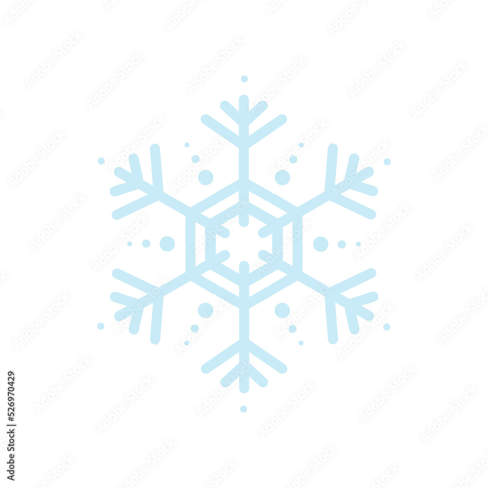 Vector beautiful snowflake design collection For the winter season that comes with Christmas in the New Year.