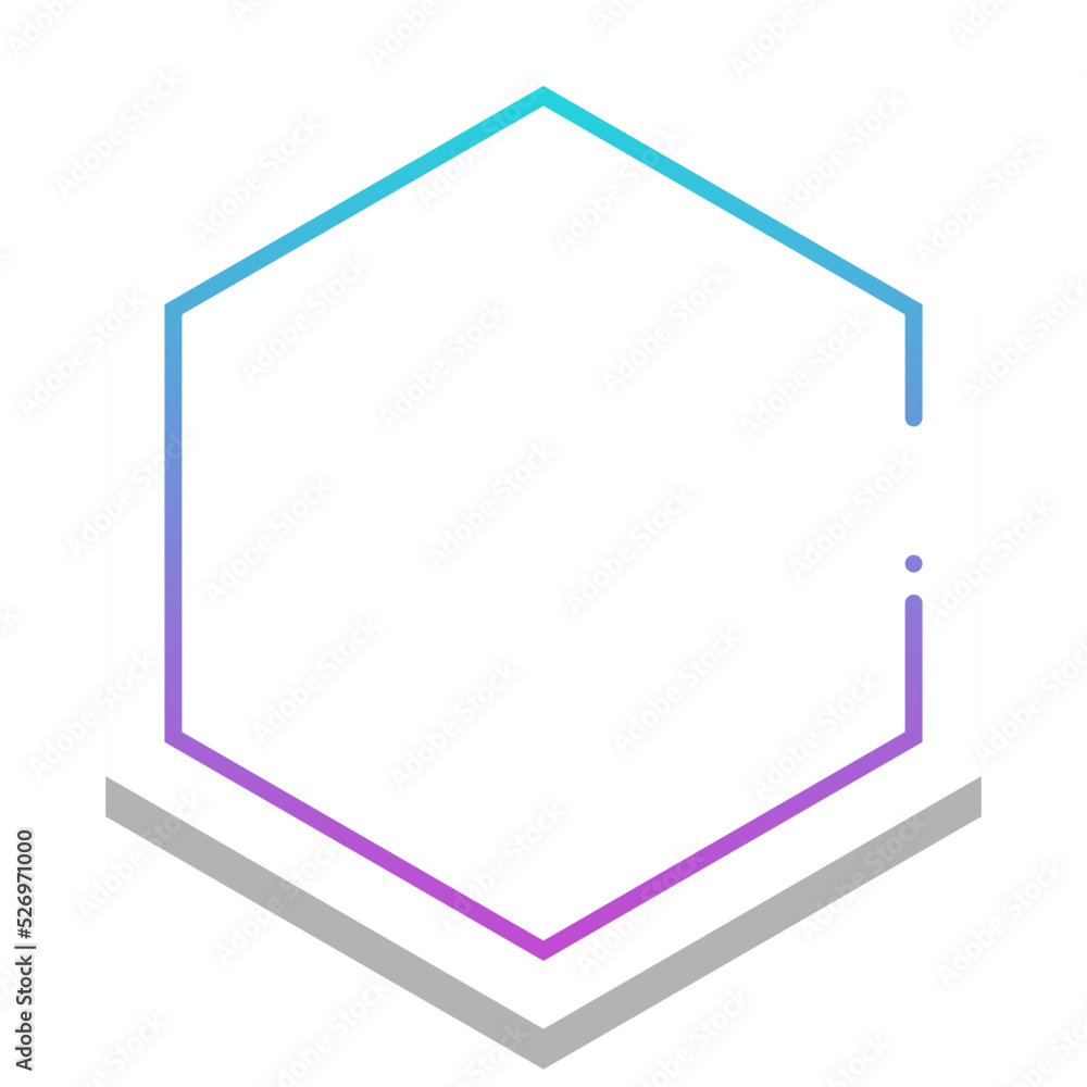 gradient hexagon frame with white background
gradient hexagon frame with white background
