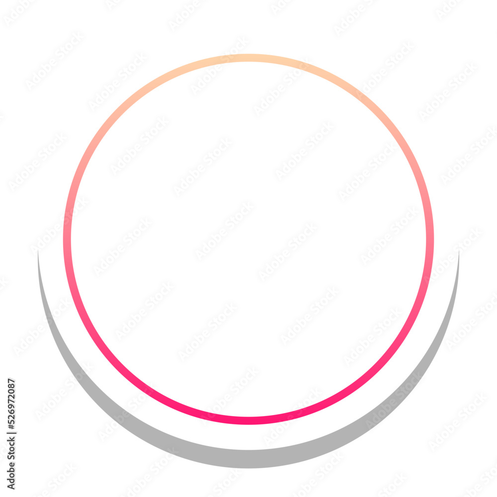 gradient round frame with round white background
