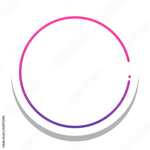gradient round frame with round white background 