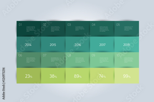 Table layout template. Schedule, spreadsheet, infographic element. Vector.