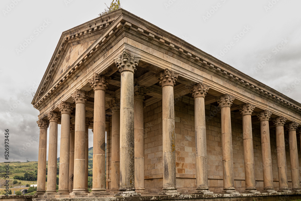 hermitage resembling the parthenon in the town of las fraguas in northern spain