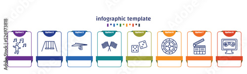 infographic template with icons and 8 options or steps. infographic for concept. included ,