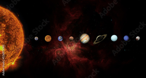 Solar system. Elements of this image furnished by NASA
