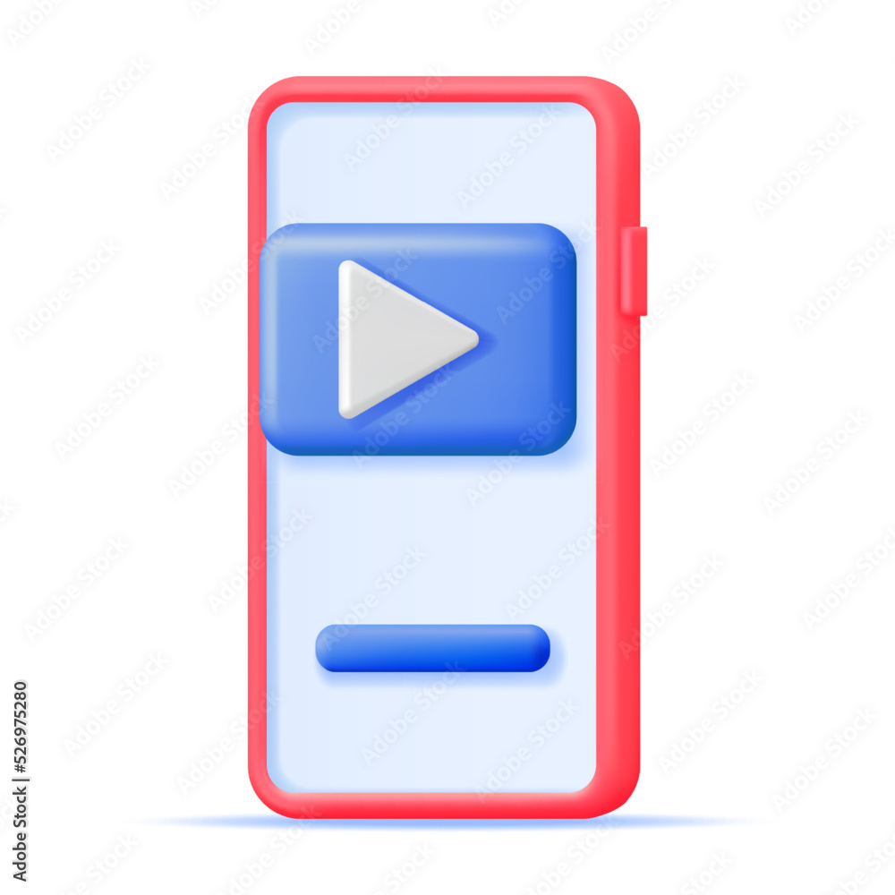3D Play Button on Smartphone Screen Isolated. Render Blue Square with White Triangle. Simple Icon of Web Player. Social Media, Web Multimedia Movie and Music. Video Audio and VLOG. Vector Illustration 3D Play Button on Smartphone Screen Isolated. Render Blue Square with White Triangle. Simple Icon of Web Player. Social Media, Web Multimedia Movie and Music. Video Audio and VLOG. Vector Illustration