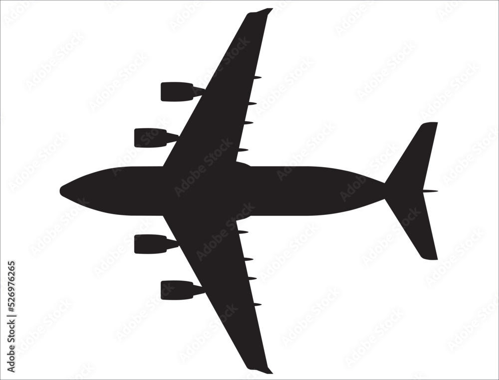Boeing C-17 Globemaster III military transport plane Stock Vector