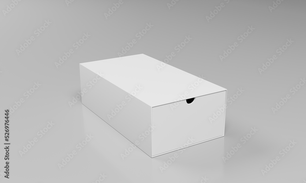 Obraz premium minimalist rectangular box packaging on 3d rendering