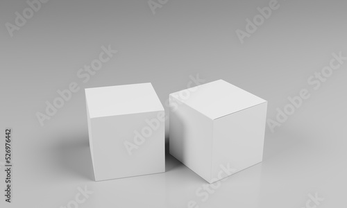 closed box packaging on 3d rendering for brand mockup