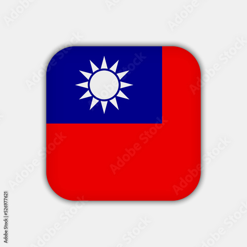 Taiwan flag, official colors. Vector illustration.