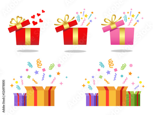 Celebrations in various colors, gift boxes for presentations, 다양한 칼라의 축하, 증정용 선물박스,