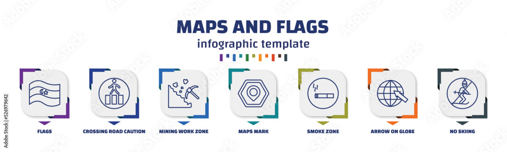 infographic template with icons and 7 options or steps. infographic for ...