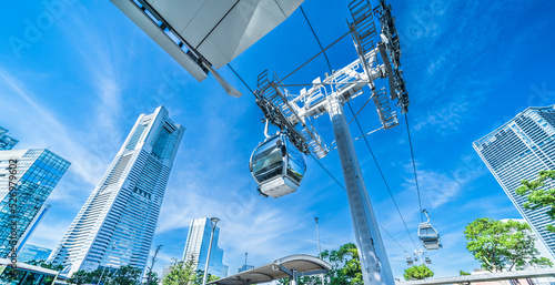 Fotografie 都市型循環式ロープウェイ「横浜エアキャビン」【神奈川県・横浜市】
Urban scenery of Yokohama Minato Mirai - Japan
