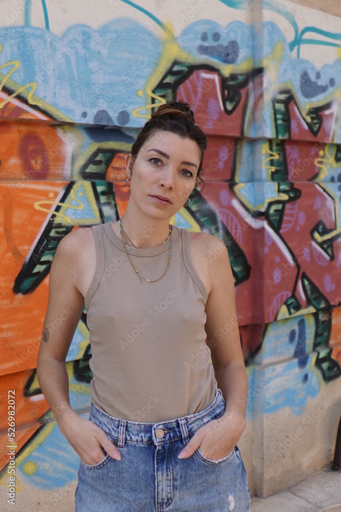 Fototapeta premium model shooting of a woman in bukarest romania 