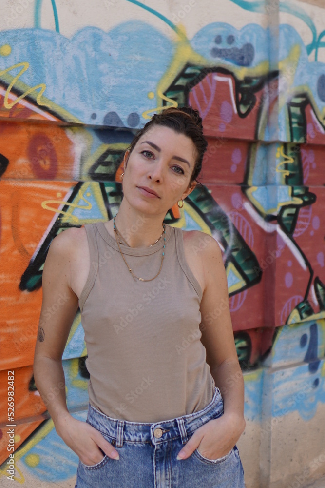 Fototapeta premium model shooting of a woman in bukarest romania 