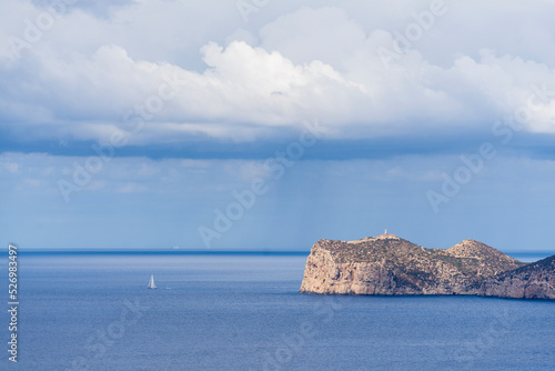 pleasure boats anchored, Cala Egos, Andratx coast, Majorca, Balearic Islands, Spain photo