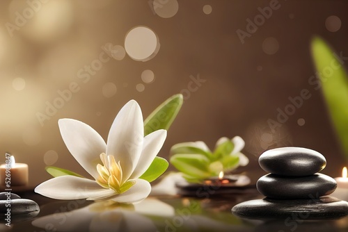 massage zen aromatherapy spa beauty background  3d render  3d illustration