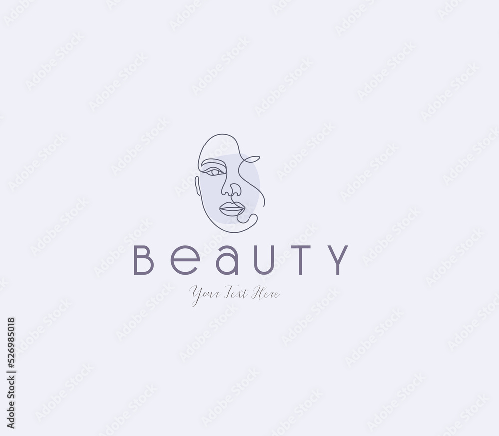 Beauty woman face one line art drawing feminine continues line logo line illustration art Beauty woman face one line art drawing feminine continues line logo line illustration art