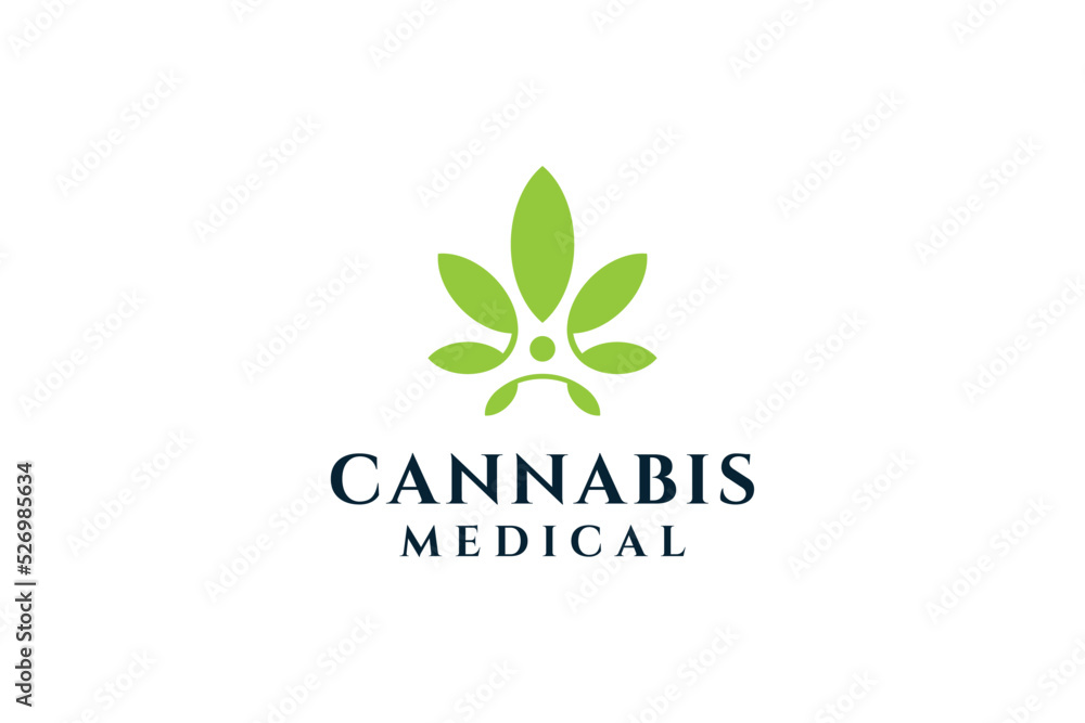 Cannabis organic grass care logo design