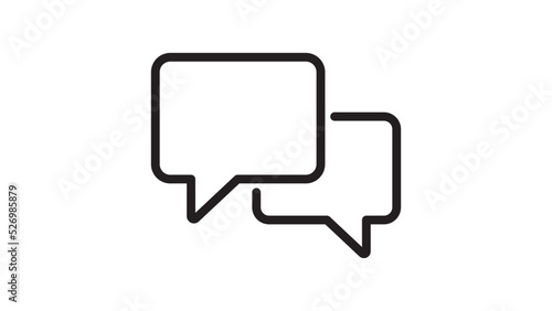 Blank empty bubbles vector
design elements. Dialogue balloon sticker silhouette. photo