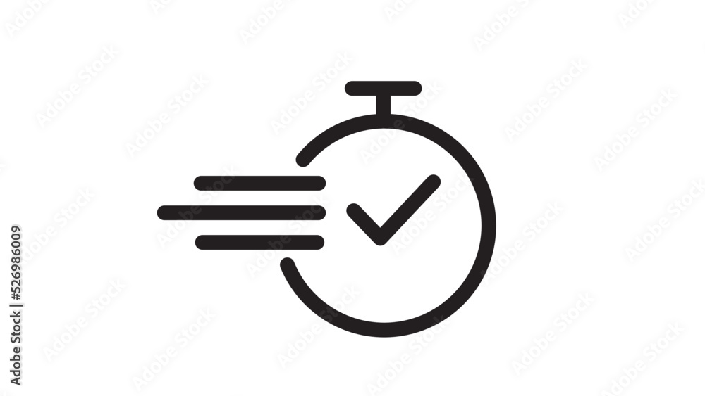Fast time vector icon. Time icon. Deadline icon. Fast time vector icon. Time icon. Deadline icon.