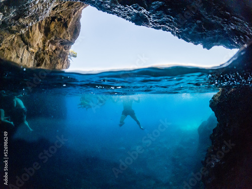 Fototapeta Naklejka Na Ścianę i Meble -  Croatia Blue Caves Underwater Snorkeling