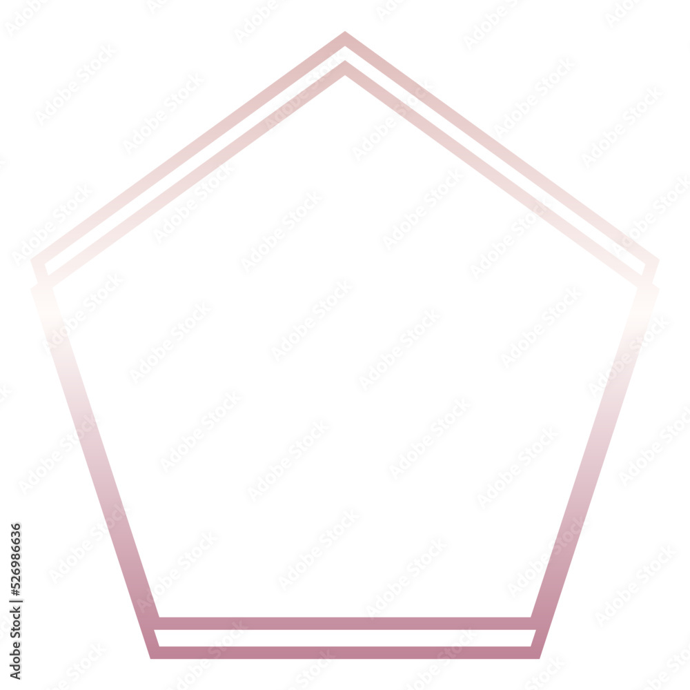rose gold geometric frame
