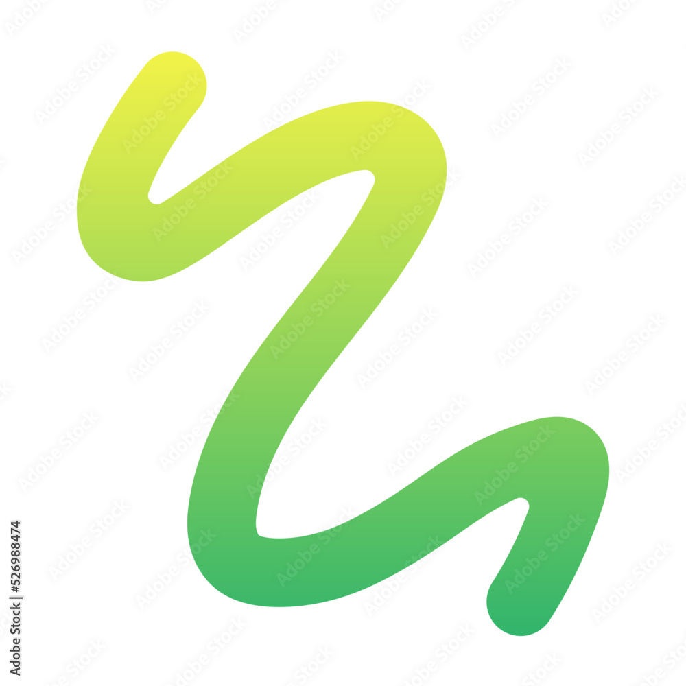 Naklejka premium wavy gradient line 