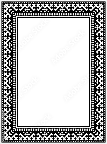 Trational ornaments of north. Frame