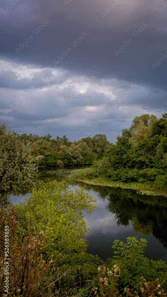 landscape before a storm. sky with thunderclouds. wallpaper. backgrounds. nature. macro. textures