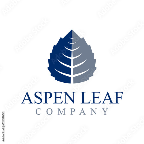 Aspen leaves rounded vintage logo