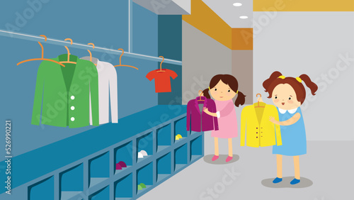 children in the locker room in kindergarten