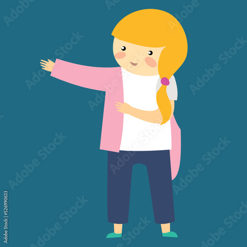 girl putting on a pink sweater