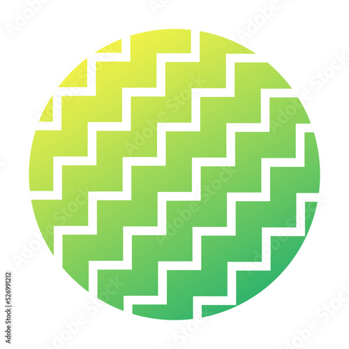 gradient round split shape 
