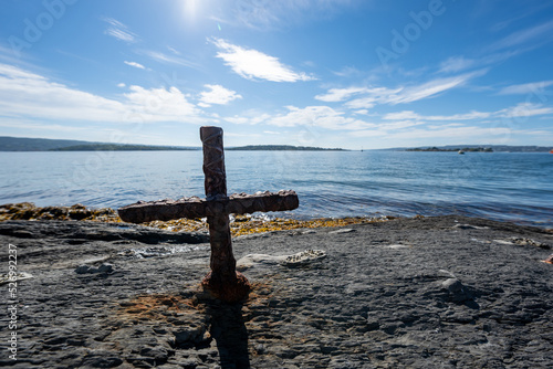 Schiffe und Boote auf dem Oslofjord in Norwegen photo