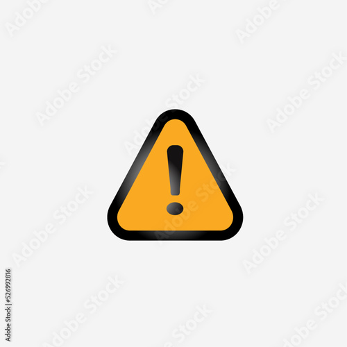 Hazard warning symbol. Vector warning icon, danger sign, problem icon isolated on white background