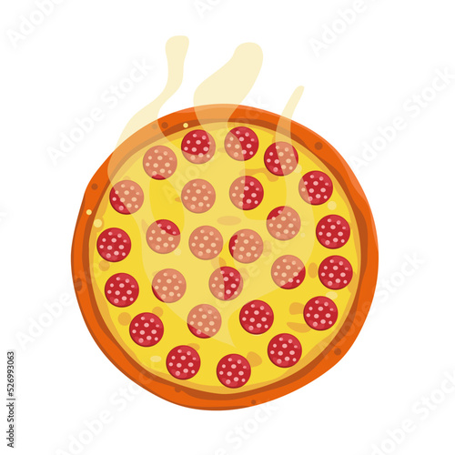 pizza isolated on white