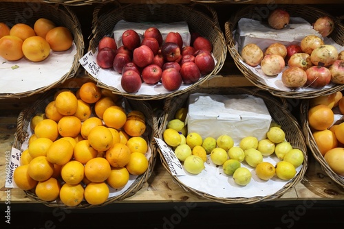 Fruit market in Beziers, France photo
