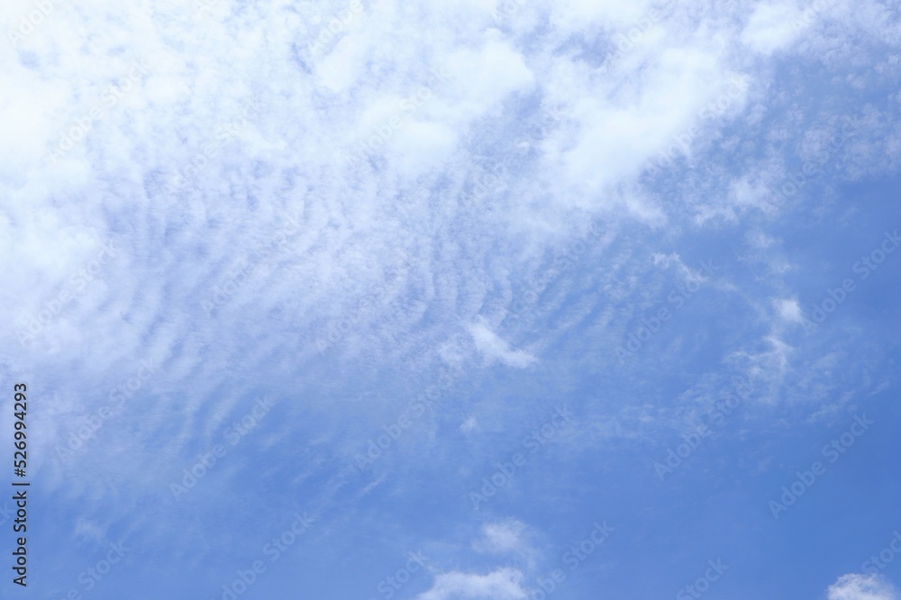 Clear blue sky with white clouds in summer time. Nature background concept. Clear blue sky with white clouds in summer time. Nature background concept.