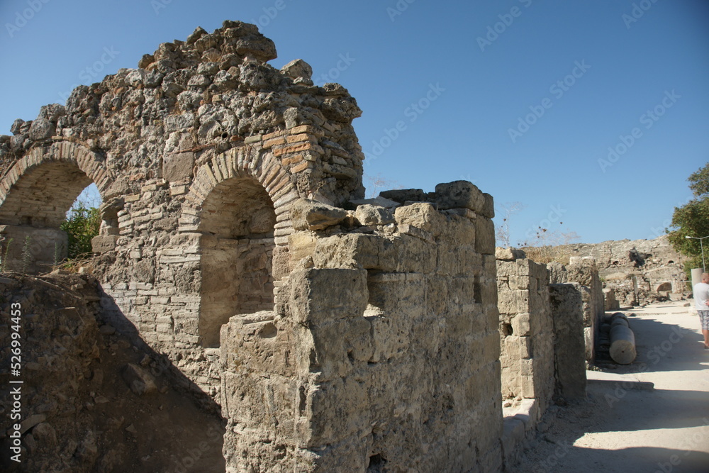 Turkey. Side. Ruins of the old city. Attractions.